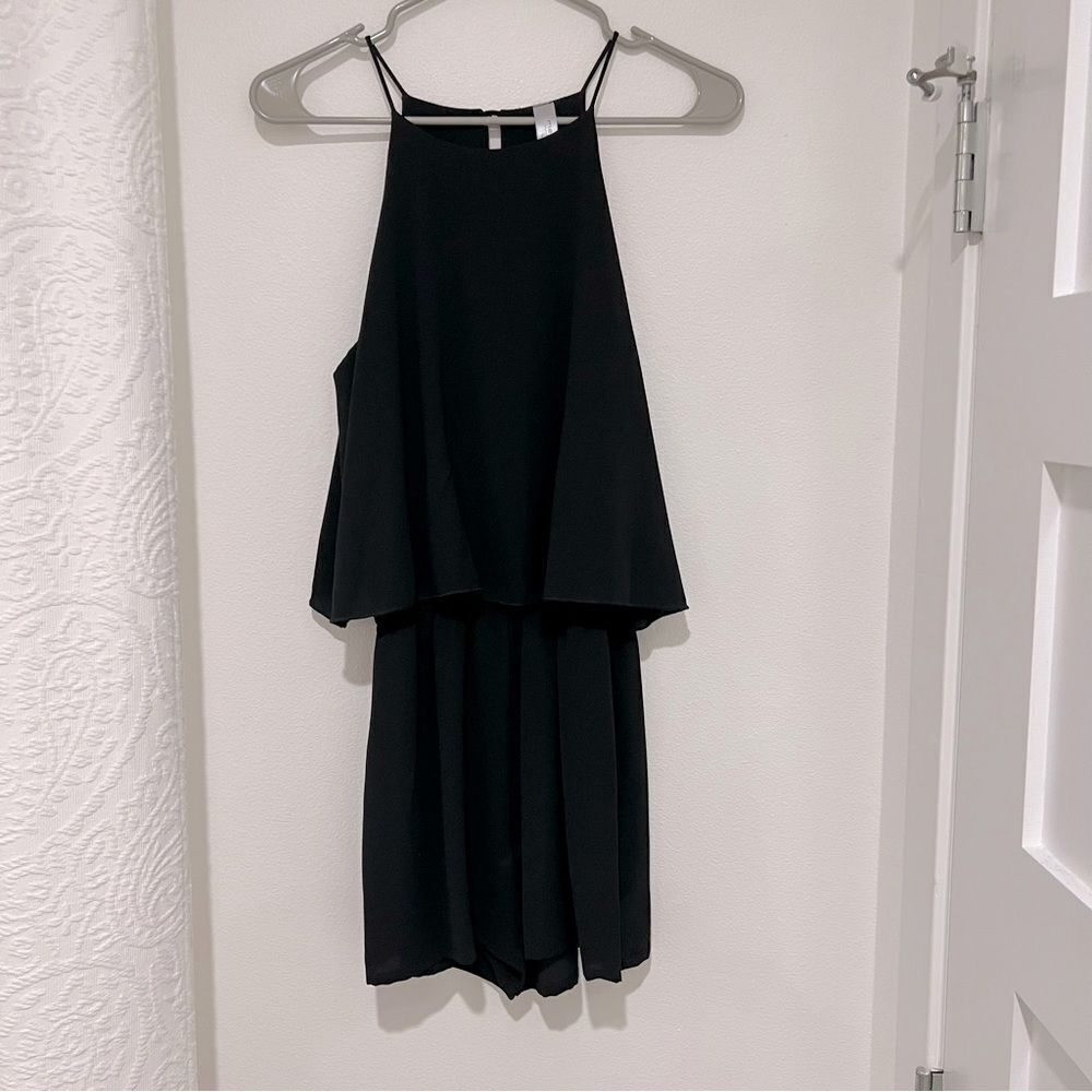 MAHINA Black Layered Romper